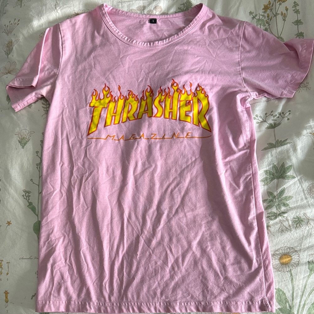 Thrasher Tee in Pink - Size S